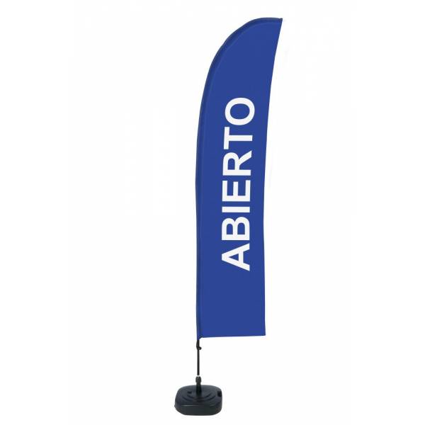 Bandera Económica Vela Kit Completo Abierto Azul Espanol ECO
