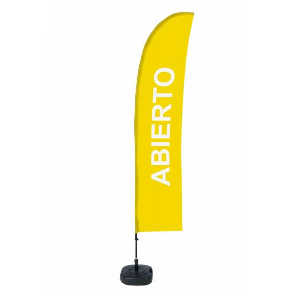 Bandera diseño "Abierto" Amarillo (Set Completo)