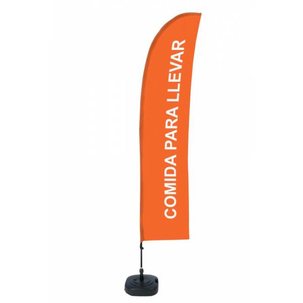 Bandera diseño "Comida para llevar" Naranja (Set Completo)