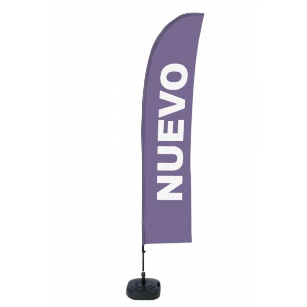 Bandera diseño "Nuevo" Lila (Set Completo)