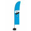 Ensemble Complet De Beach Flag Budget Vent Cliquez & Emportez Bleu - 0