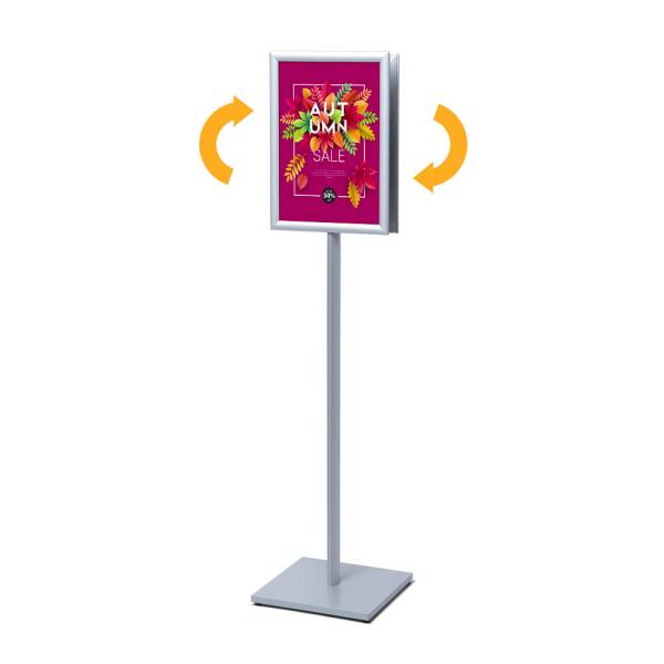 Soporte poste STANDARD A3 Doble cara esquinas inglete