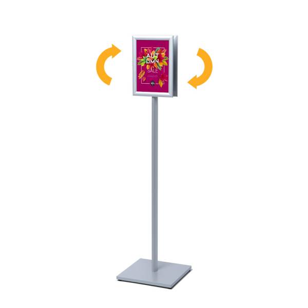 Soporte poste STANDARD A4 Doble cara esquinas inglete