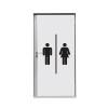 Rotula Puertas 80 cm Instalaciones Higiénicas Hombres Negro - 4