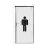 Rotula Puertas 80 cm Instalaciones Higiénicas Hombres Negro - 5