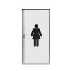 Rotula Puertas 80 cm Instalaciones Higiénicas Hombres Negro - 1