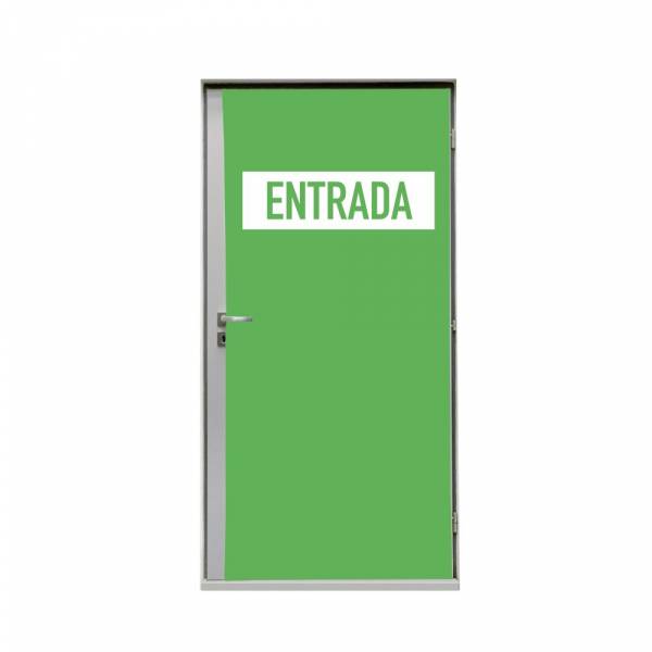 Rotula Puertas 80 cm Entrada Verde Español