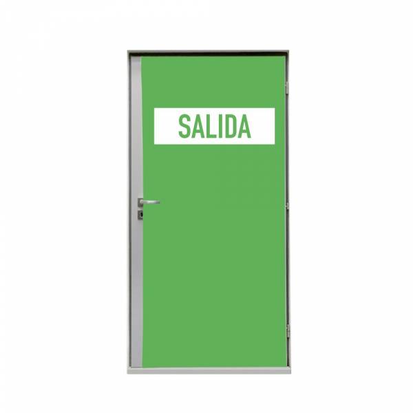 Rotula Puertas 80 cm Salida Verde Español