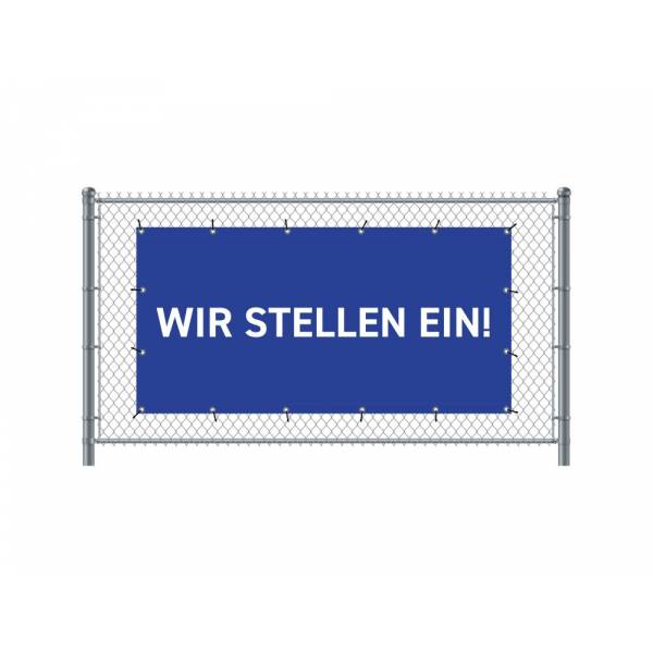 Banner de Valla 200 x 100 cm Estamos Contratando Alemán Azul