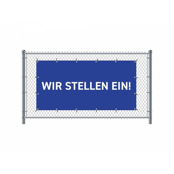 Banner de Valla 200 x 100 cm Estamos Contratando Alemán Azul