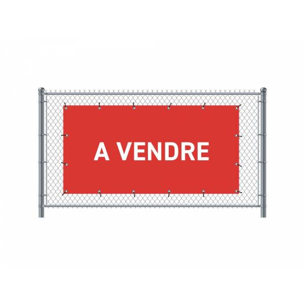 Banner de Valla 300 x 140 cm En Venta Francés Rojo