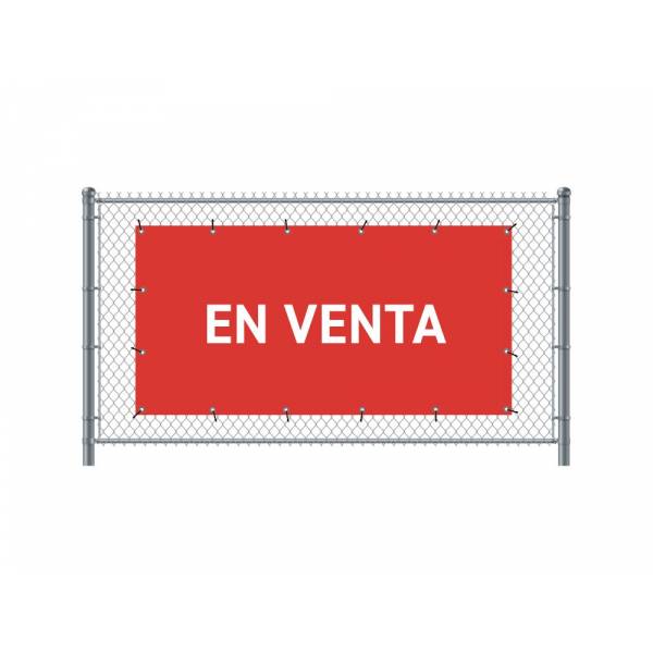 Banner de Valla 300 x 140 cm En Venta Español Rojo