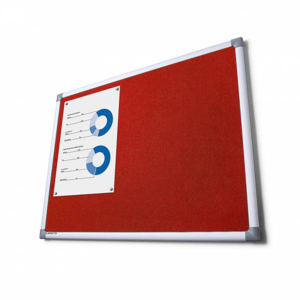 Tablero de anuncios de fieltro - Rojo (60x90)
