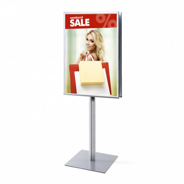 Stand info pole 70 x 10. Marco 25 mm a inglete doble cara