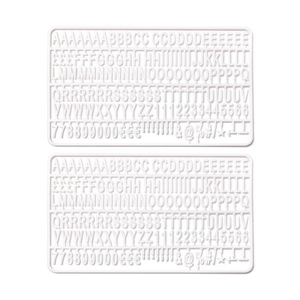 Juego de Letras de Plástico Blancas para Pizarra Negra