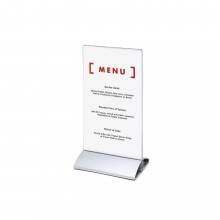 Soporte para folleto y portamenús de sobremesa, formato vertical en