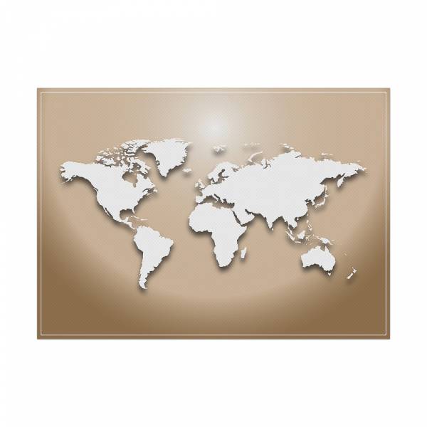 Mantel Individual Mapa del Mundo Beige