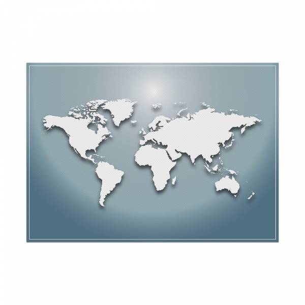 Mantel Individual Mapa del Mundo Azul