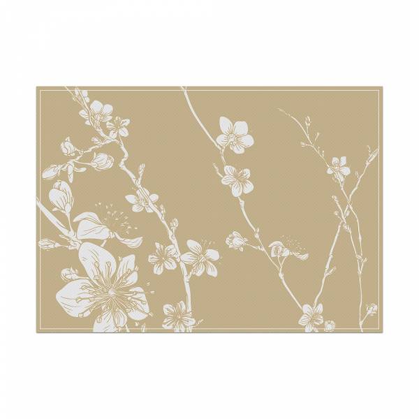 Mantel Individual Flor Abstracta Beige