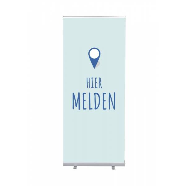 Set Completo Roller-Banner Budget 85 Regístrese aquí Azul Holandés