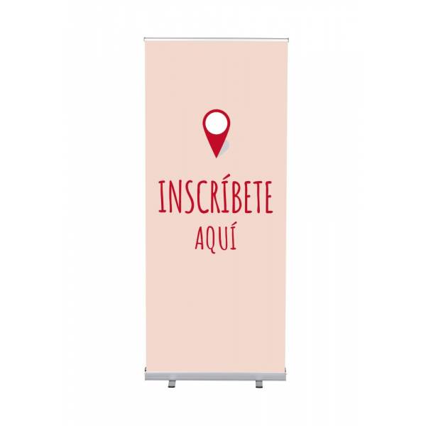 Set Completo Roller-Banner Budget 85 Regístrese aquí Rojo Español