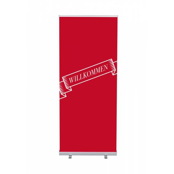 Set Completo Roller-Banner Budget 85 Bienvenida Rojo Aleman