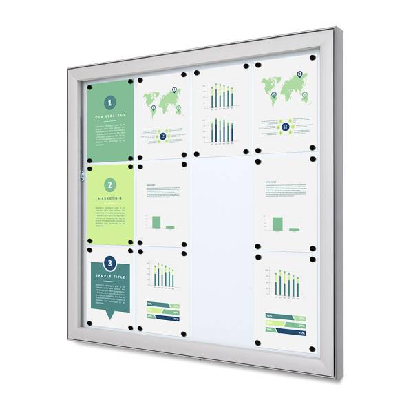 Vitrina De Exterior Con Cerradura Profunda Basic SCLE 12 x A4