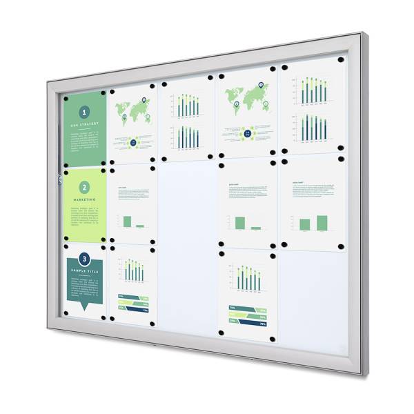 Vitrina De Exterior Con Cerradura Profunda Basic SCLE 15 x A4
