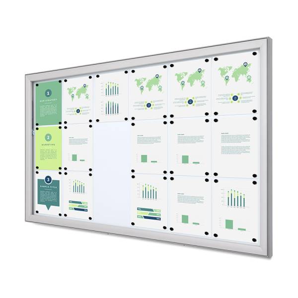 Vitrina De Exterior Con Cerradura Profunda Basic SCLE 18 x A4