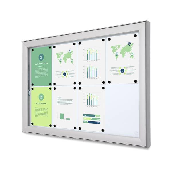 Vitrina De Exterior Con Cerradura Profunda Basic SCLE 8 x A4