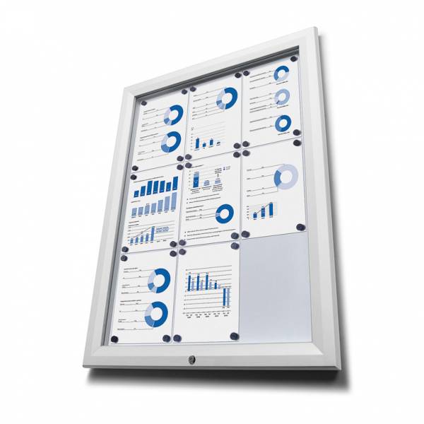 Vitrina Exterior Magnética blanca (21xA4)