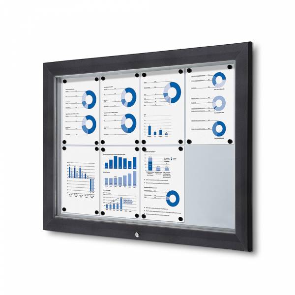 Vitrina Exterior Magnética 8x A4 Antracita