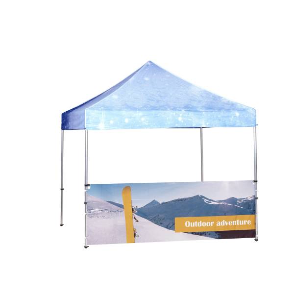 Carpa de Aluminio 3 x 3 Metros Pared a Todo Color de un Solo Lado