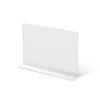 Soporte para folletos y menús horizontal, doble cara (A7) forma T - 3