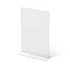 Formato: A4 (210 x 297 mm)
Orientación: Vertical Soporte para folletos y menús horizontal, doble cara (A6) forma T - 3