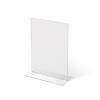 Formato: A6 (105 x 148 mm)
Orientación: Vertical Soporte para folletos y menús horizontal, doble cara (A6) forma T - 7