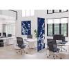 Separador Textil Deco 100-200 Doble Abstracto Flor de Cerezo Japonés Azul - 26