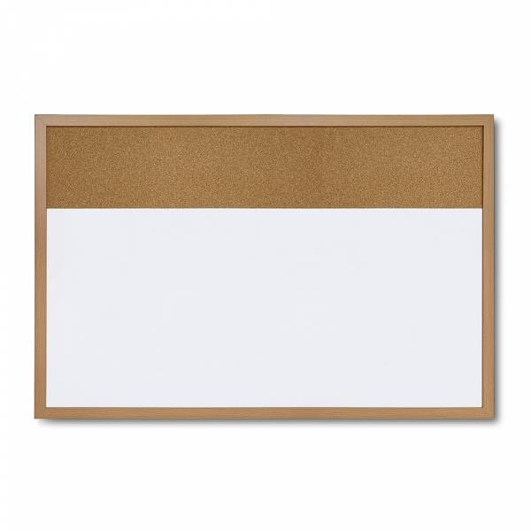 Combi Board - Pizarra Blanca de Madera / Corcho 60 x 90 cm