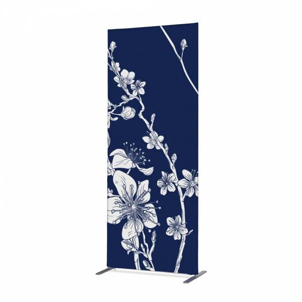 Separador Textil Deco 100-200 Doble Abstracto Flor de Cerezo Japonés Azul