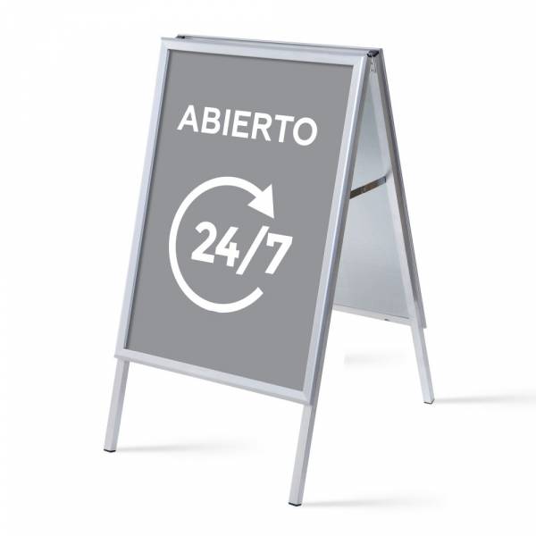 Set Completo Caballete A1 Abierto 24/7 Gris Español