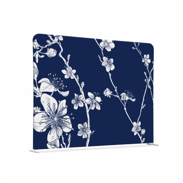 Separador Textil 150-150 Doble Abstracto Flor de Cerezo Japonés Azul